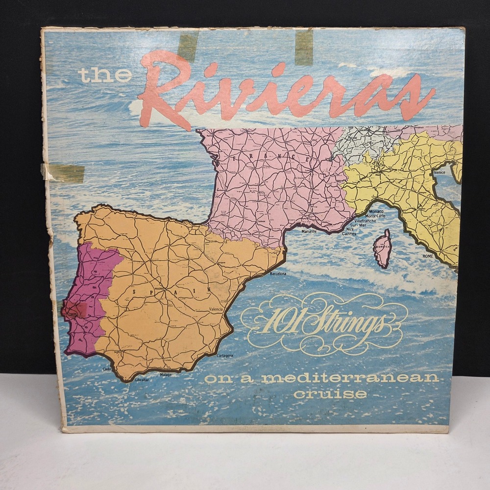 101 Strings A Cruise to the Rivieras Vinyl LP SF-9000 Vintage 12" Stereo Record
